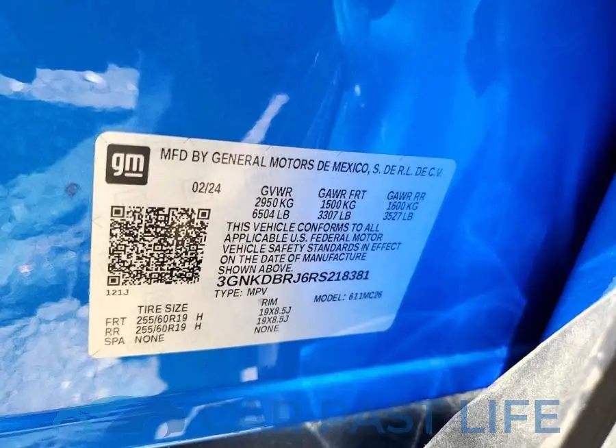 3GNKDBRJ6RS218381# 13