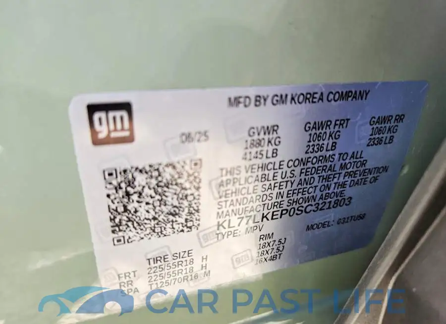 KL77LKEP0SC321803# 13