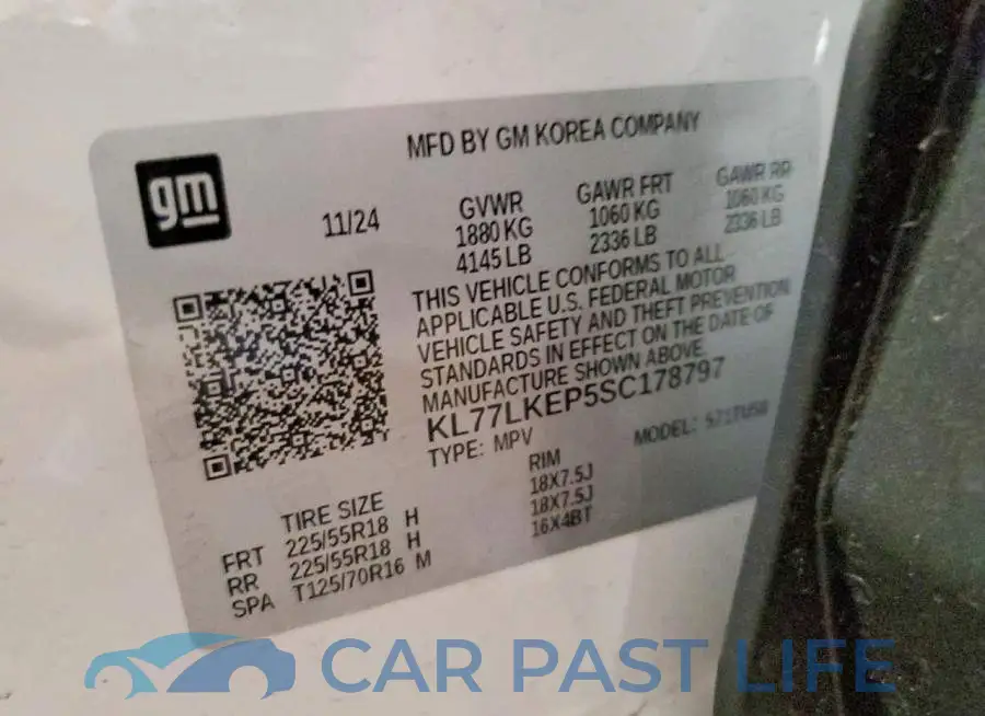 KL77LKEP5SC178797# 12