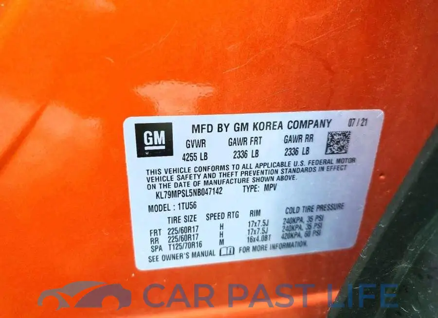 KL79MPSL5NB047142# 13