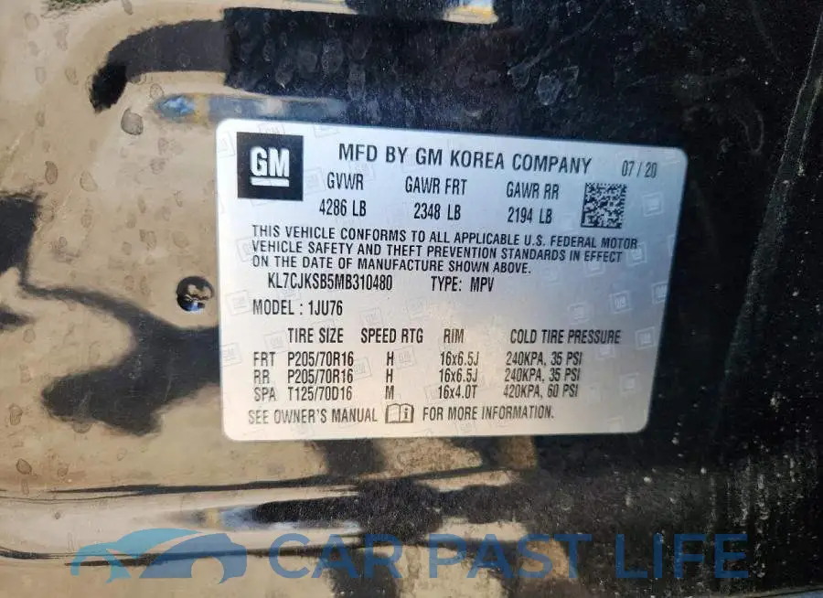 KL7CJKSB5MB310480# 12