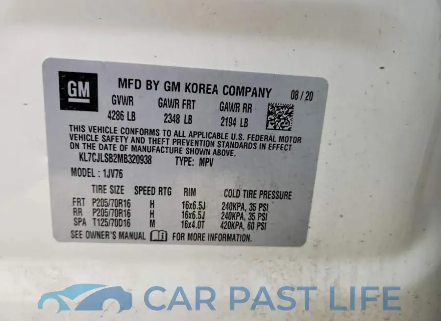 KL7CJLSB2MB320938# 14