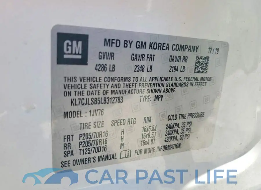KL7CJLSB5LB312783# 13