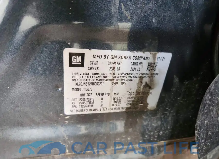 KL7CJNSB2MB350291# 12