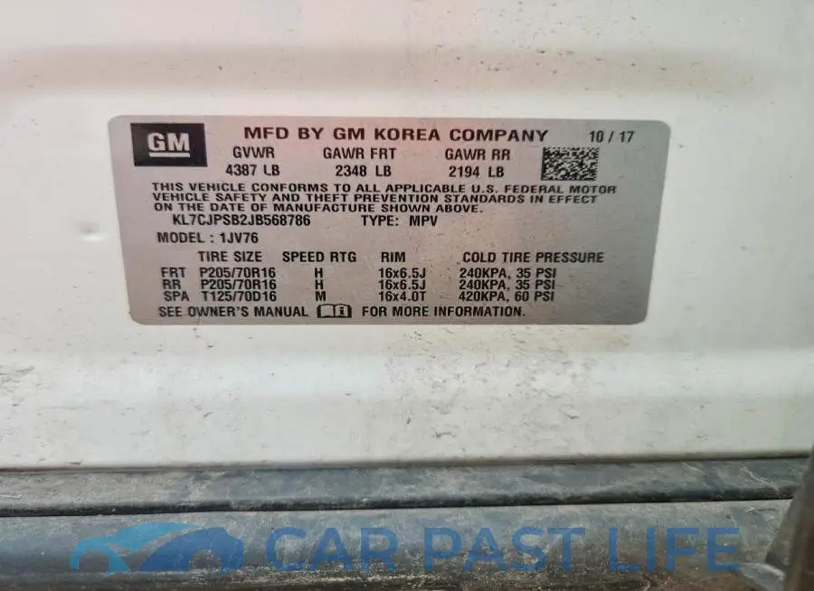KL7CJPSB2JB568786# 13