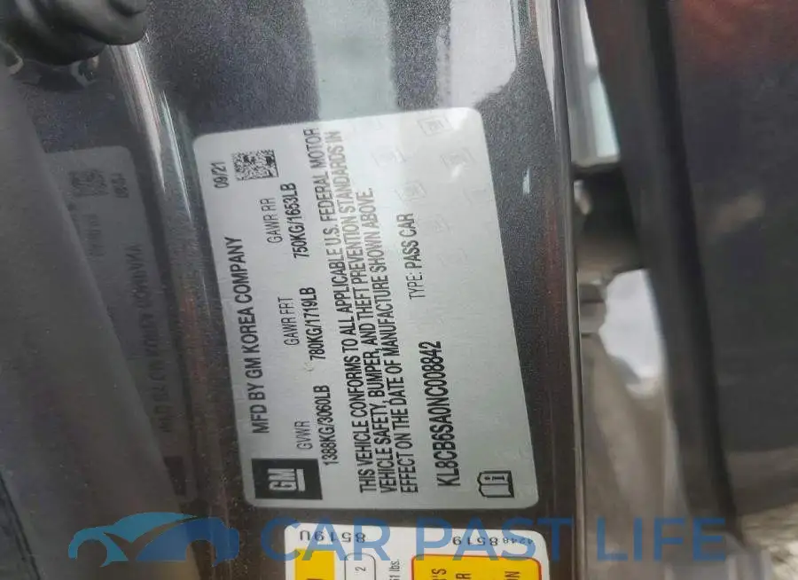 KL8CB6SA0NC008842# 12