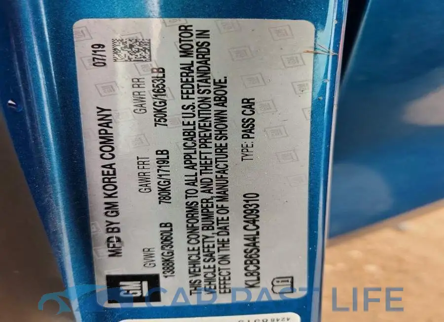 KL8CB6SA4LC409310# 13