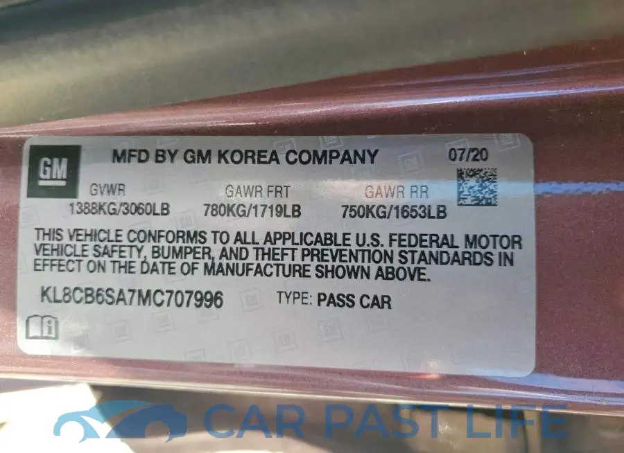 KL8CB6SA7MC707996# 12