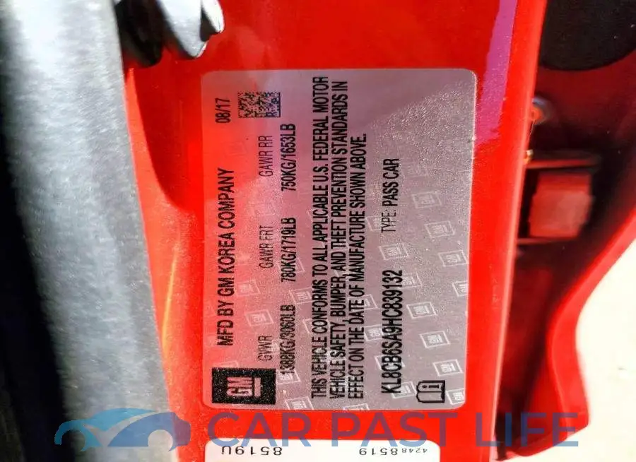 KL8CB6SA9HC839132# 12