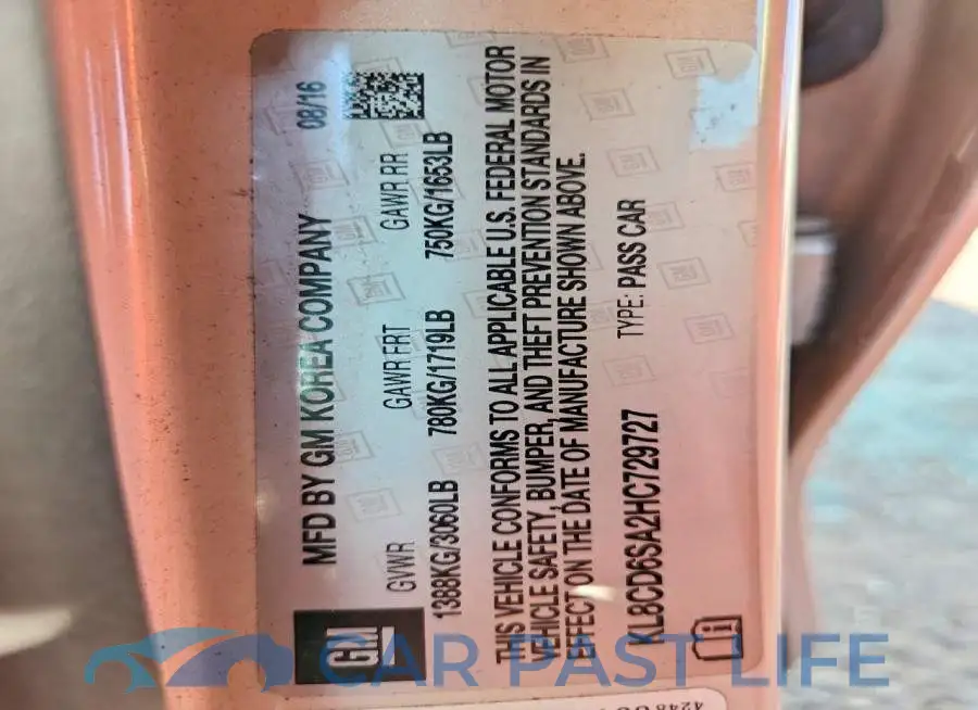 KL8CD6SA2HC729727# 12