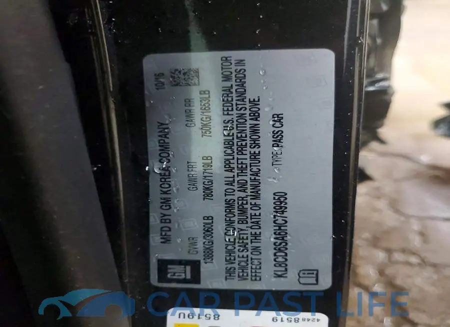 KL8CD6SA6HC749950# 13