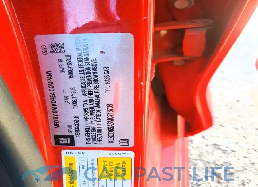 KL8CD6SA6MC718708# 12