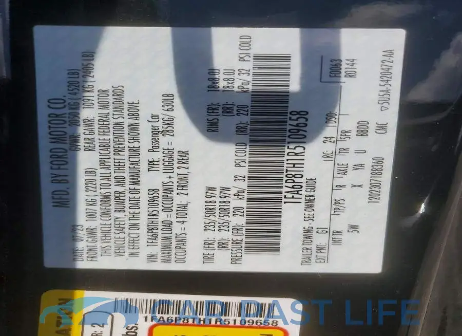 1FA6P8TH1R5109658# 13