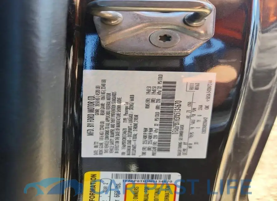 1FA6P8TH3N5134670# 12