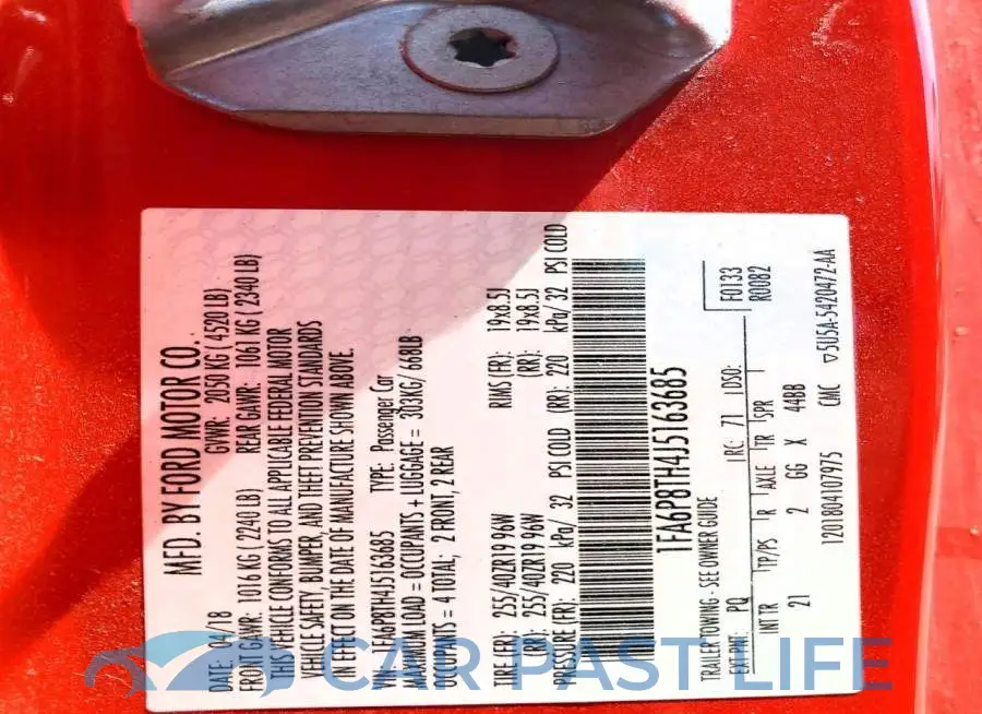 1FA6P8TH4J5163685# 12
