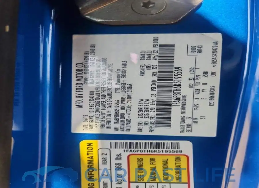 1FA6P8TH6K5195569# 12