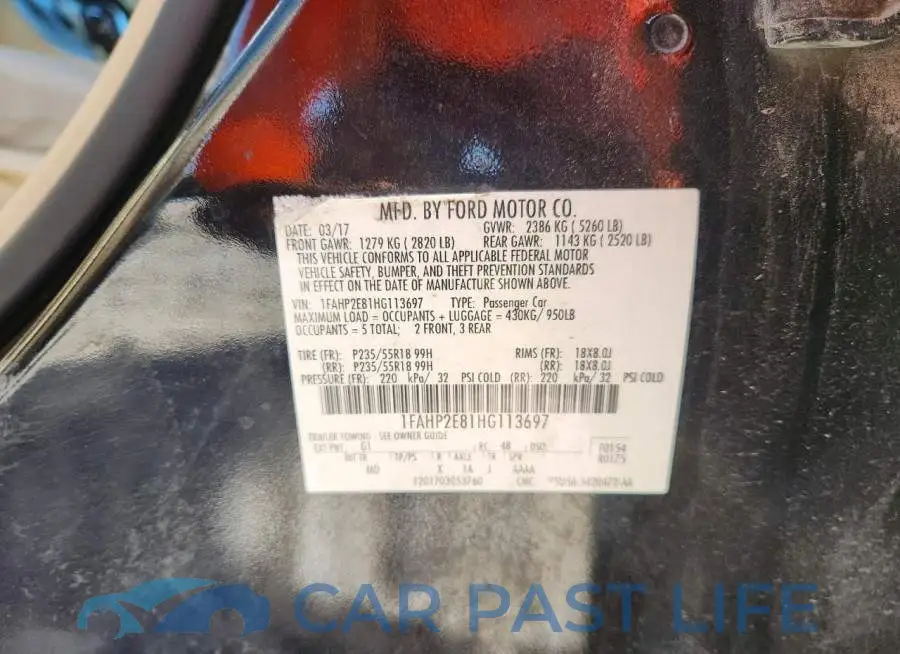 1FAHP2E81HG113697# 12