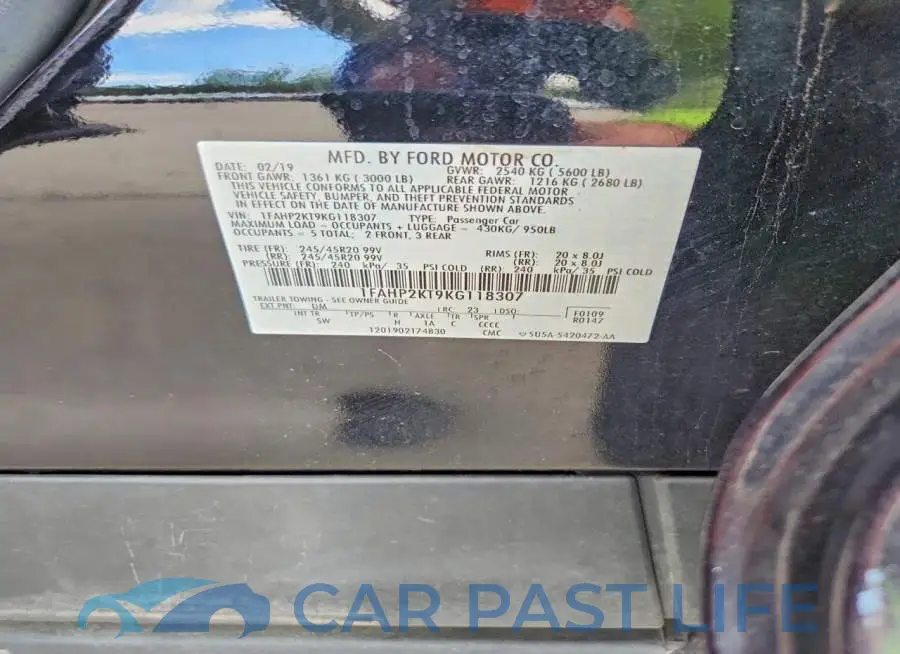 1FAHP2KT9KG118307# 12