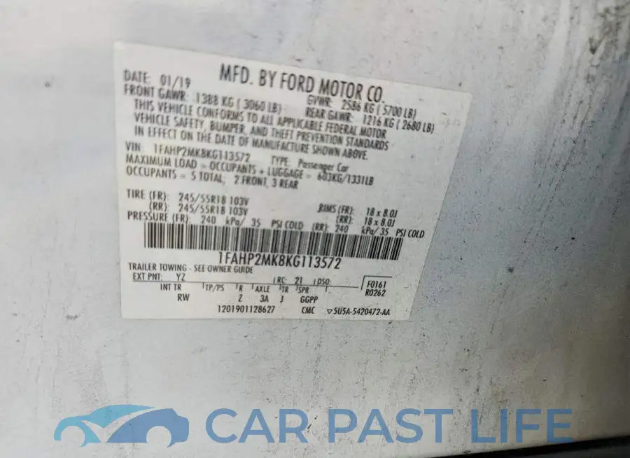 1FAHP2MK8KG113572# 12