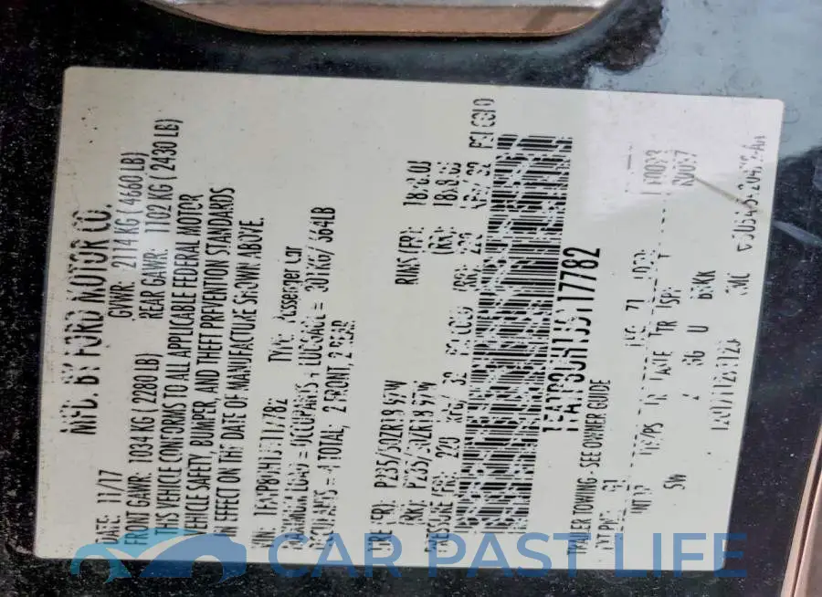 1FATP8UH1J5117782# 13