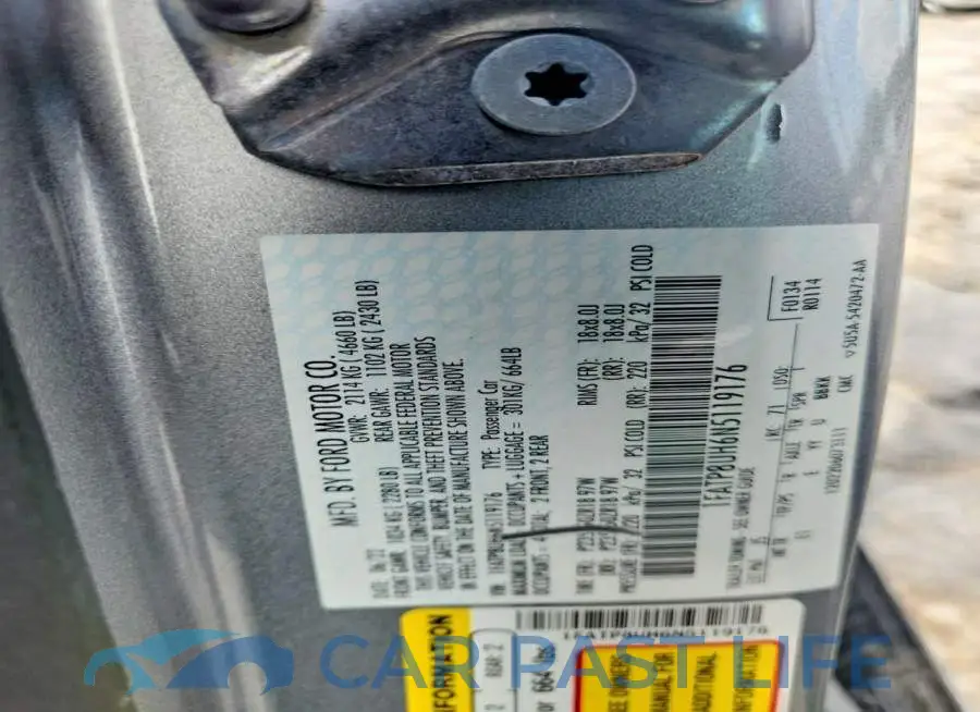 1FATP8UH6N5119176# 12