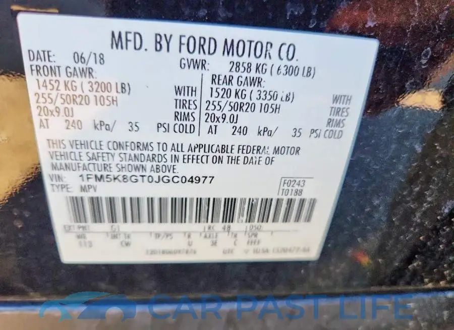 1FM5K8GT0JGC04977# 13