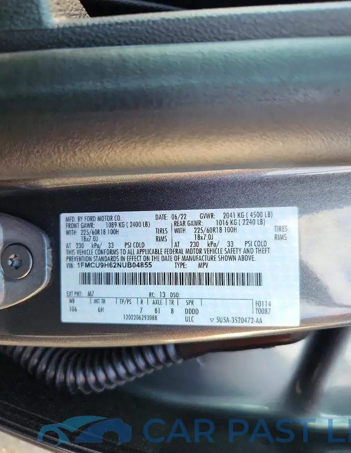 1FMCU9H62NUB04855# 13