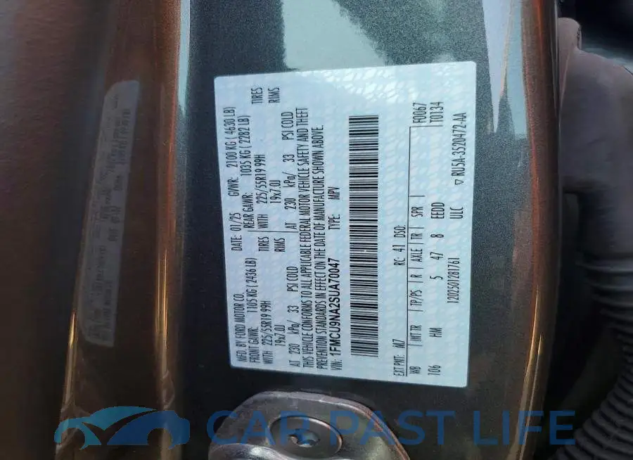 1FMCU9NA2SUA70047# 12