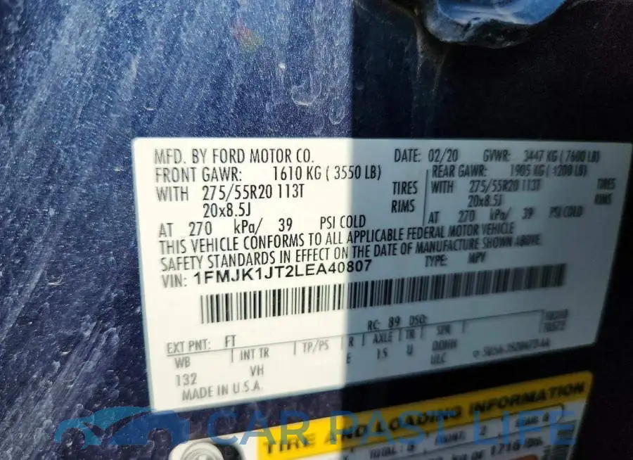 1FMJK1JT2LEA40807# 13