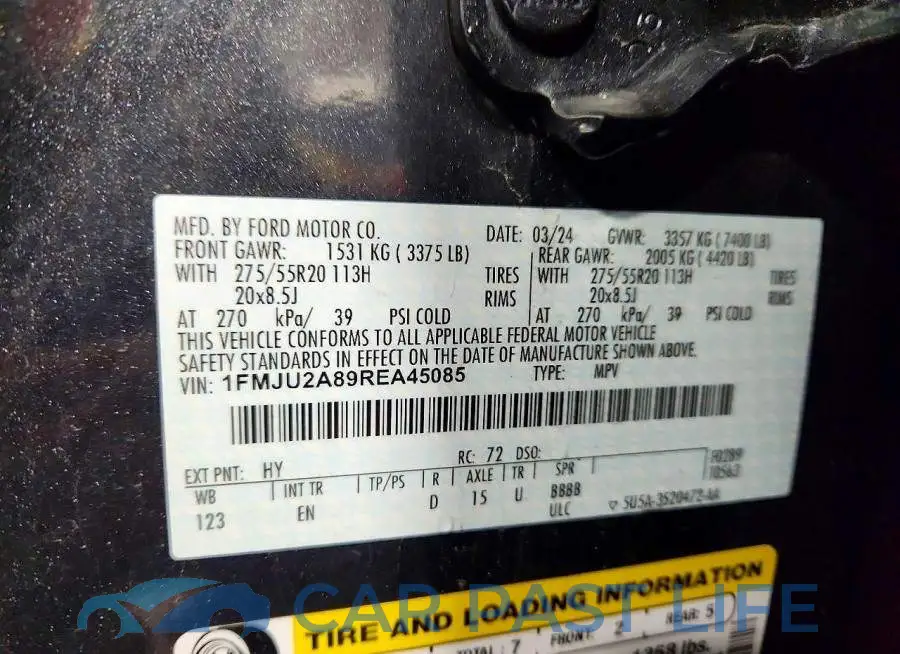 1FMJU2A89REA45085# 13
