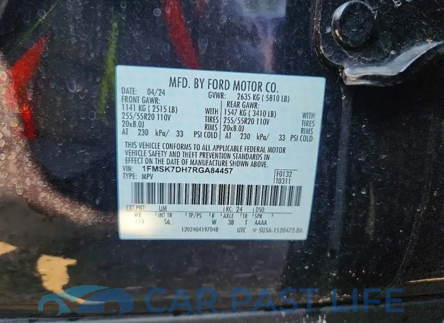 1FMSK7DH7RGA84457# 13
