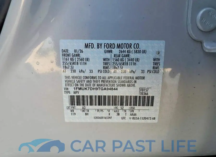 1FMUK7DH9TGA94844# 13