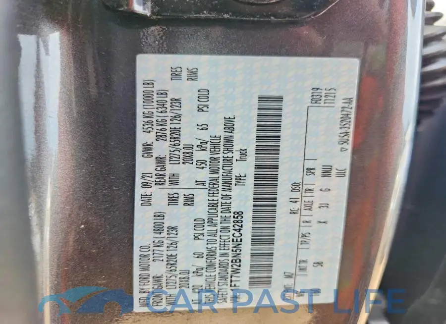 1FT7W2BN5NEC42858# 13