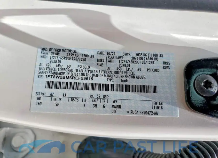 1FT8W2BM6REF59615# 12