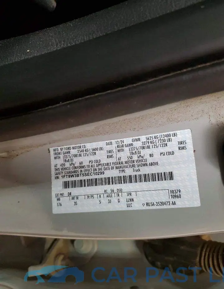1FT8W3BT5SEC10299# 13