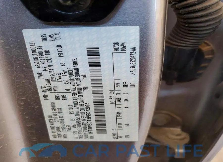 1FT8W3DT5PED72065# 13