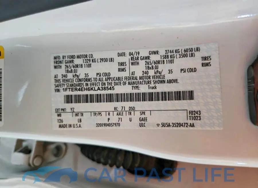 1FTER4EH6KLA38545# 12