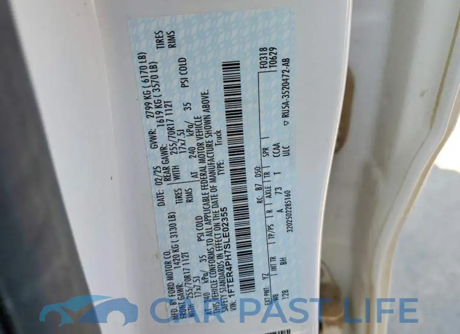 1FTER4PH7SLE02355# 13