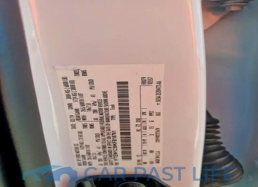 1FTEW1C59KFB18761# 12