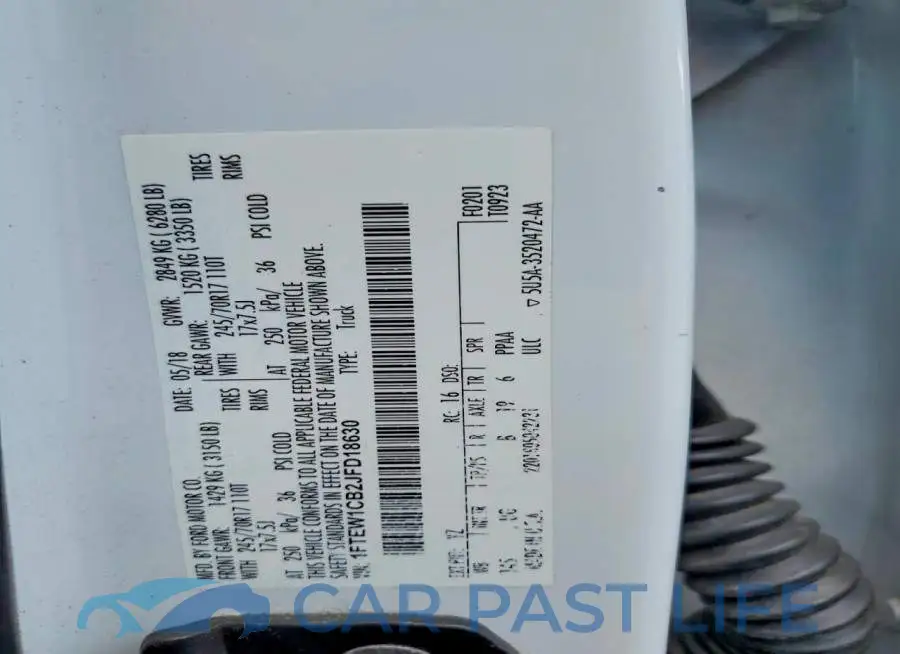 1FTEW1CB2JFD18630# 12