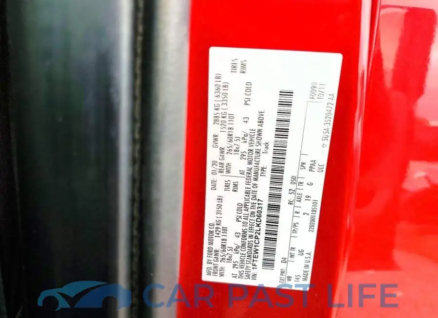1FTEW1CP2LKD60317# 12