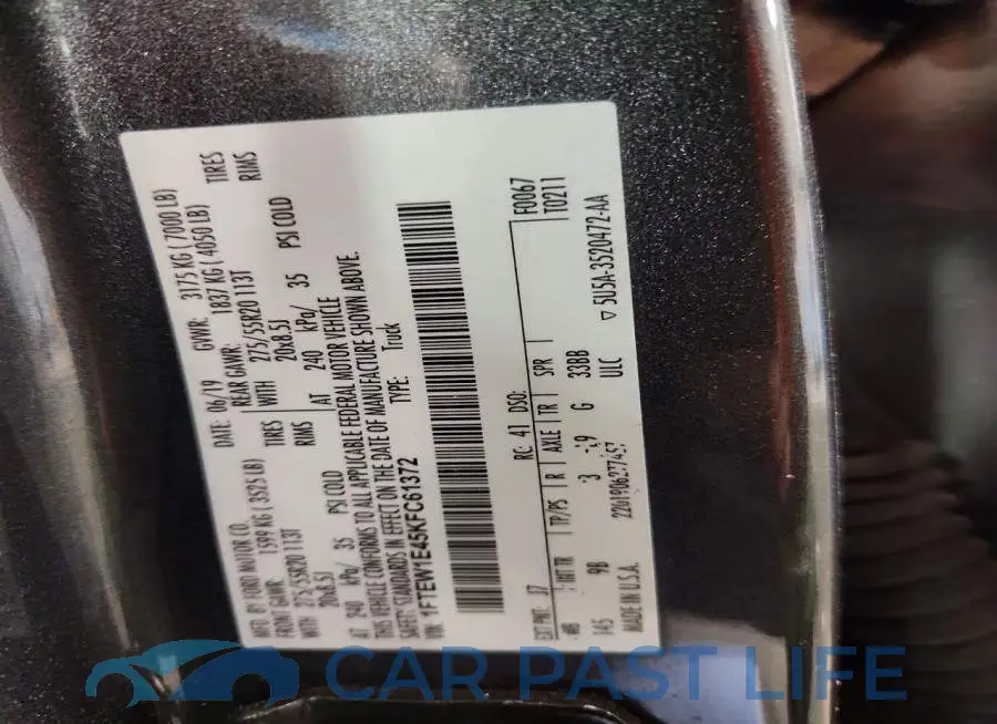 1FTEW1E45KFC61372# 12