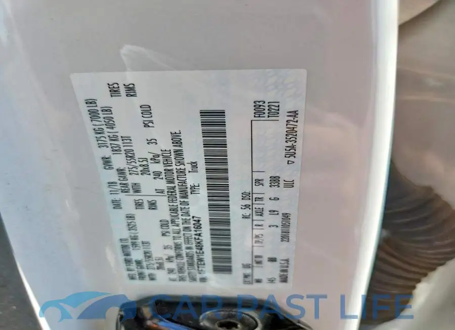 1FTEW1E48KFA16047# 12