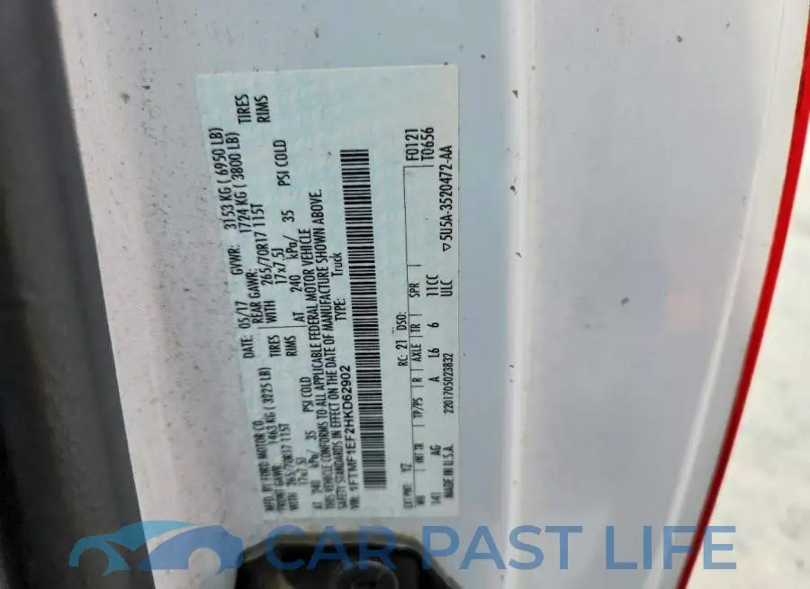 1FTMF1EF2HKD62902# 12