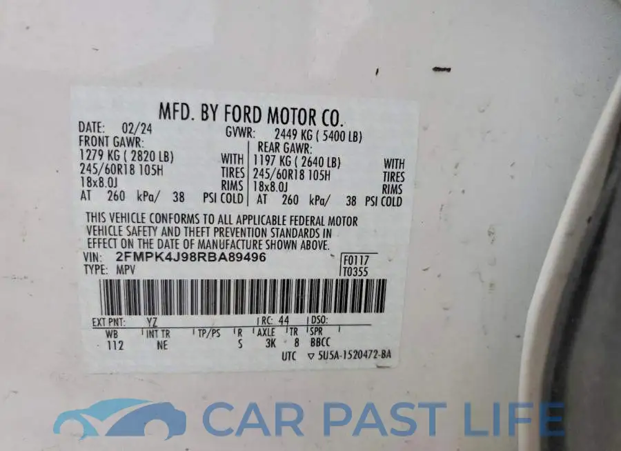 2FMPK4J98RBA89496# 13