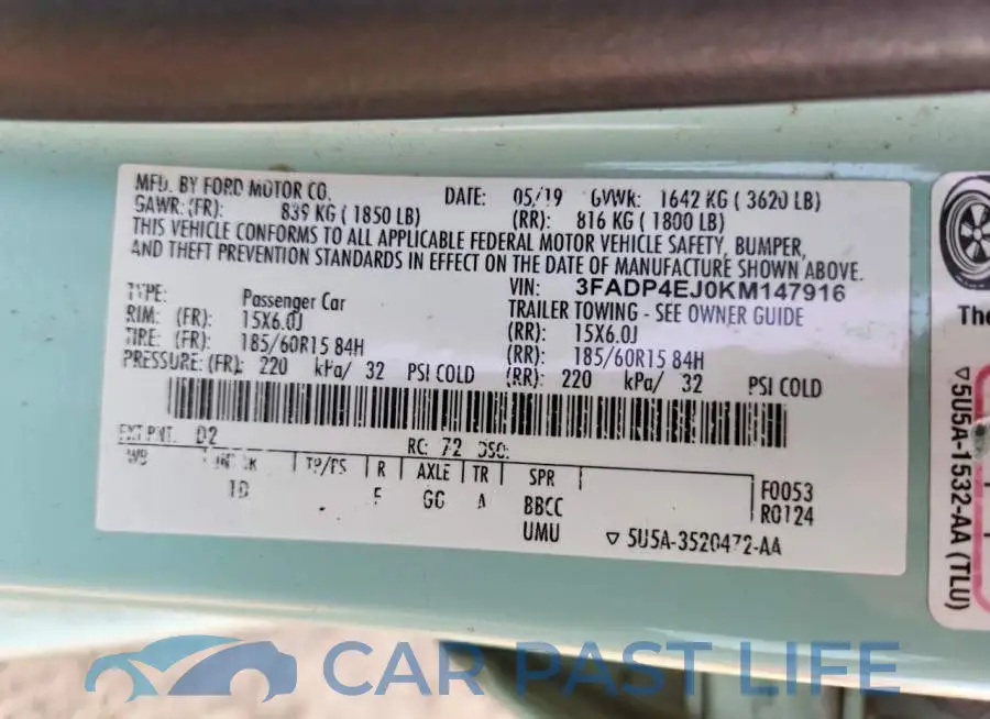 3FADP4EJ0KM147916# 12