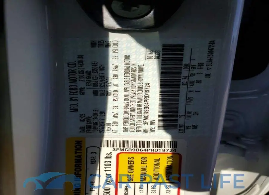 3FMCR9B64PRD19724# 12