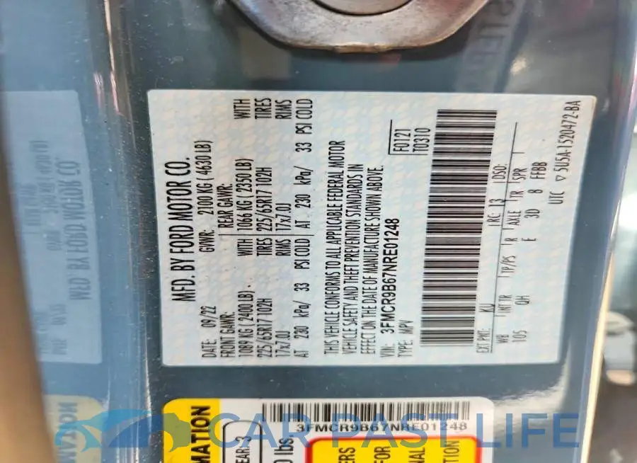 3FMCR9B67NRE01248# 12