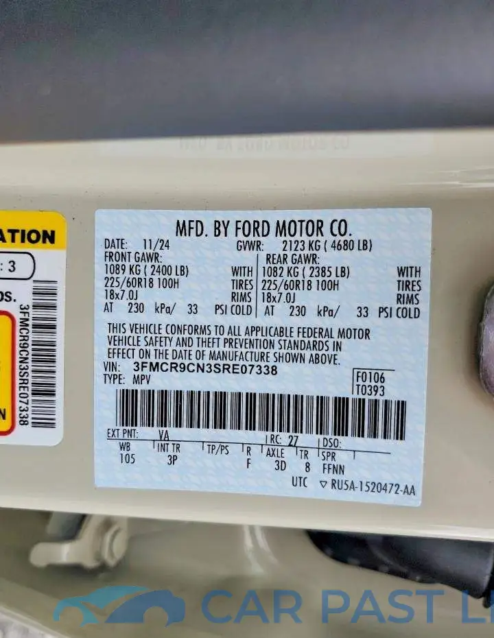 3FMCR9CN3SRE07338# 14