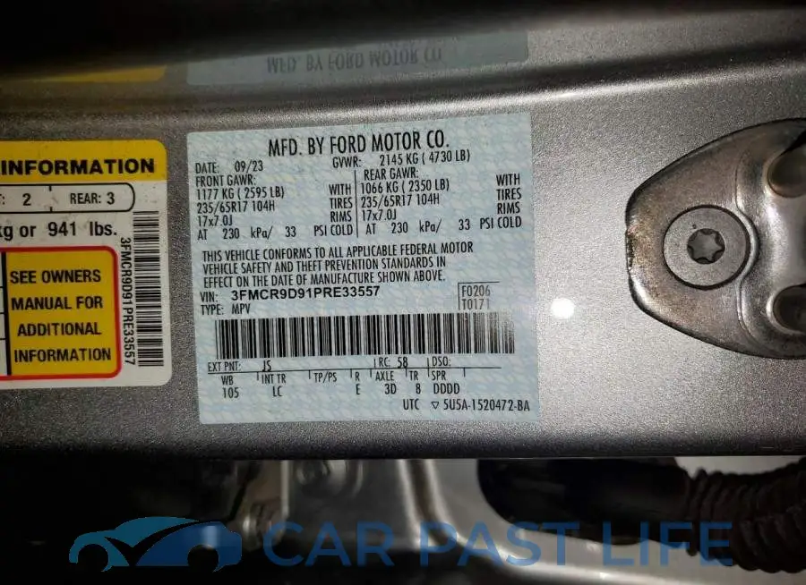 3FMCR9D91PRE33557# 13